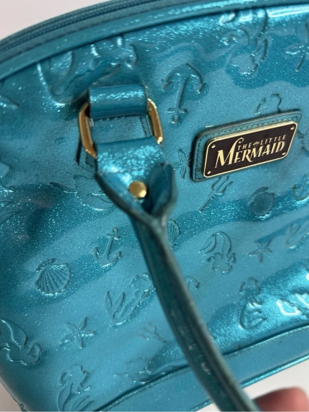 Vtg Loungefly The Little Mermaid Teal bag Used Disney Rare